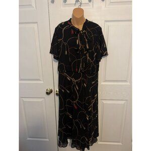 NWT Ralph Lauren Womens Plus Size 18 Dress Tassel Print